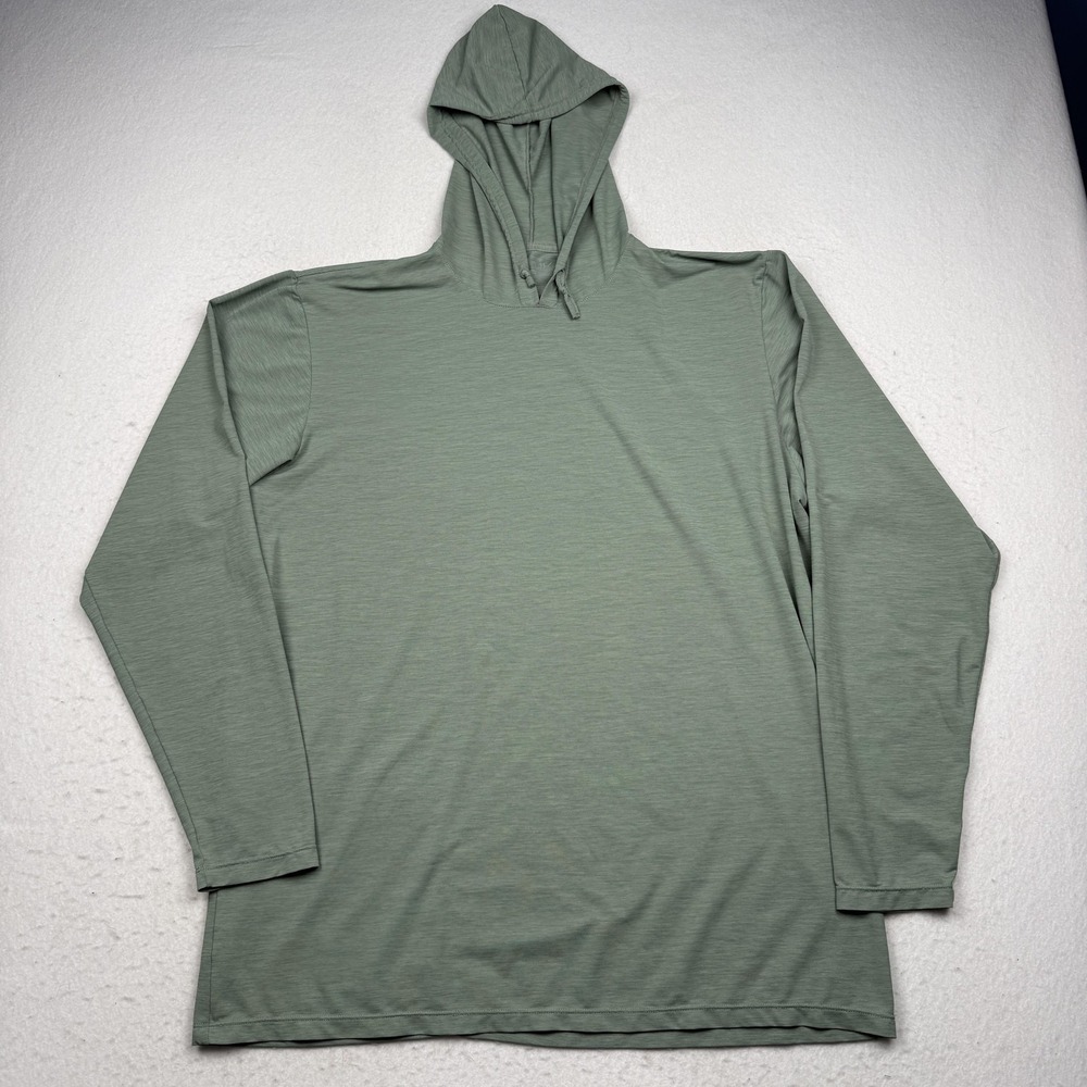 Anetik Hoodie Mens XL Green Lightweight UPF 30+ Pullover Long Sleeve Performance